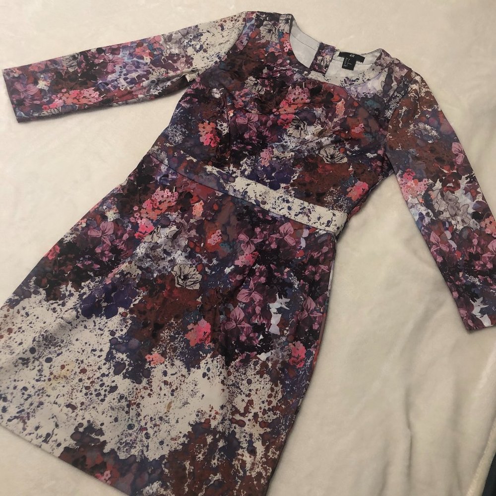 H&M Multi Color Floral Cocktail Dress | Size 8